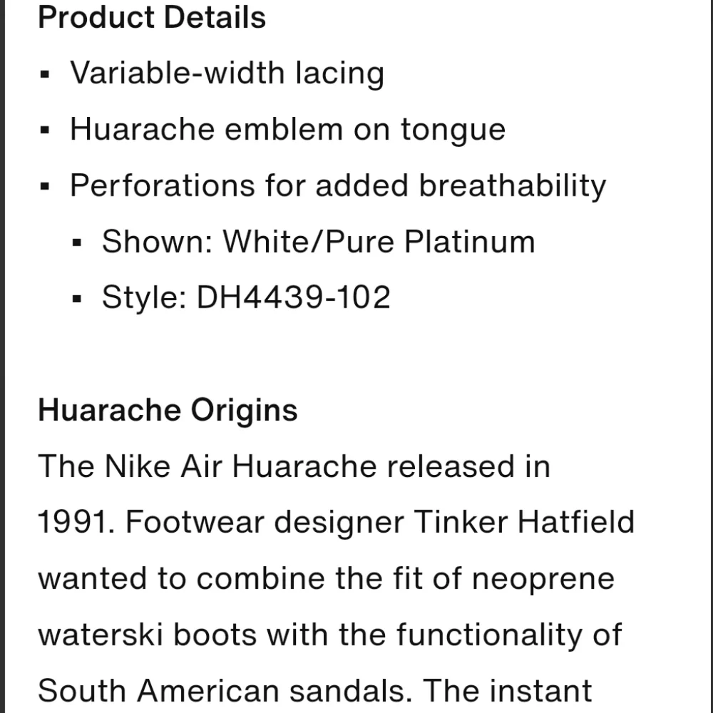 NIB NIKE AIR HUARACHE (White)